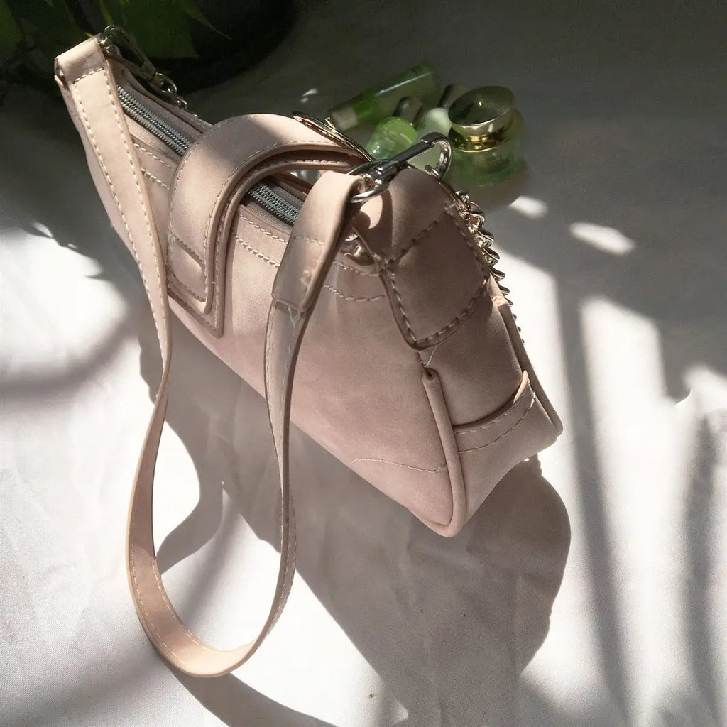 Frosted Shoulder Bag Chain Handbag PU Leather Vintage Ulzzang