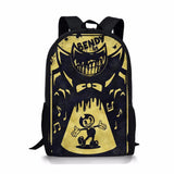 Bendy-Ink-Machine Print Kids School Backpack Cartoon Student School Bag