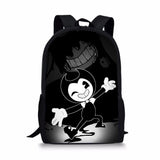 Bendy-Ink-Machine Print Kids School Backpack Cartoon Student School Bag