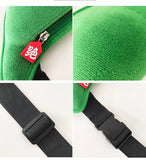 Cartoon Pea Green Chest Bag for Women Waist Shoulder Female Fanny Pack