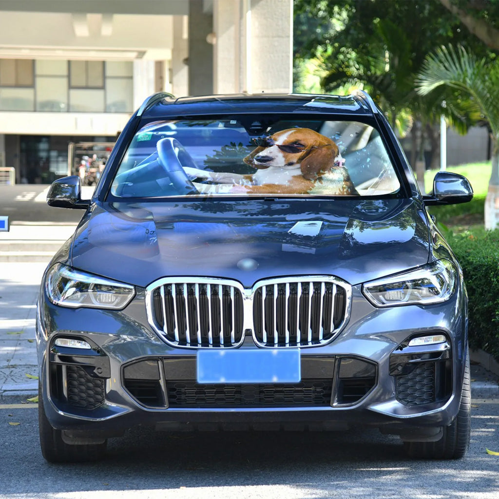 Funny Dog Auto Parts Car Decoration Sunshade Car Windshield Sunshade