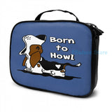 Born to Howl Basset Hound USB Charge Backpack School Travel Laptop Bag