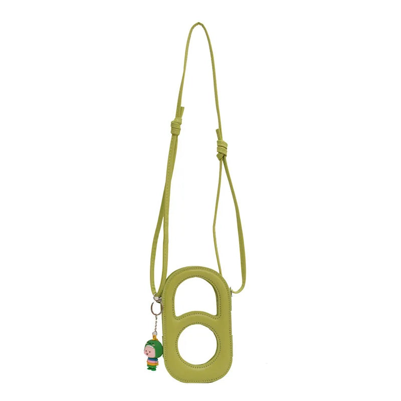 Funny Personality Paper Clip Mobile Phone Bag Female Hollow Out Small Bag