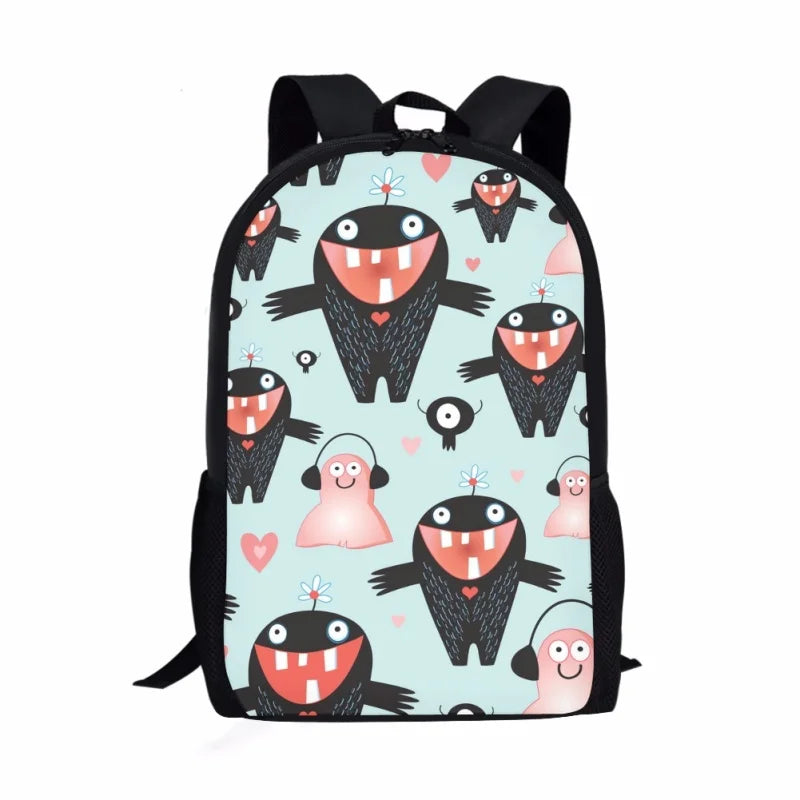 Funny Puppy Dog Cat School Backpacks Personalized Kids Daypack Rucksack