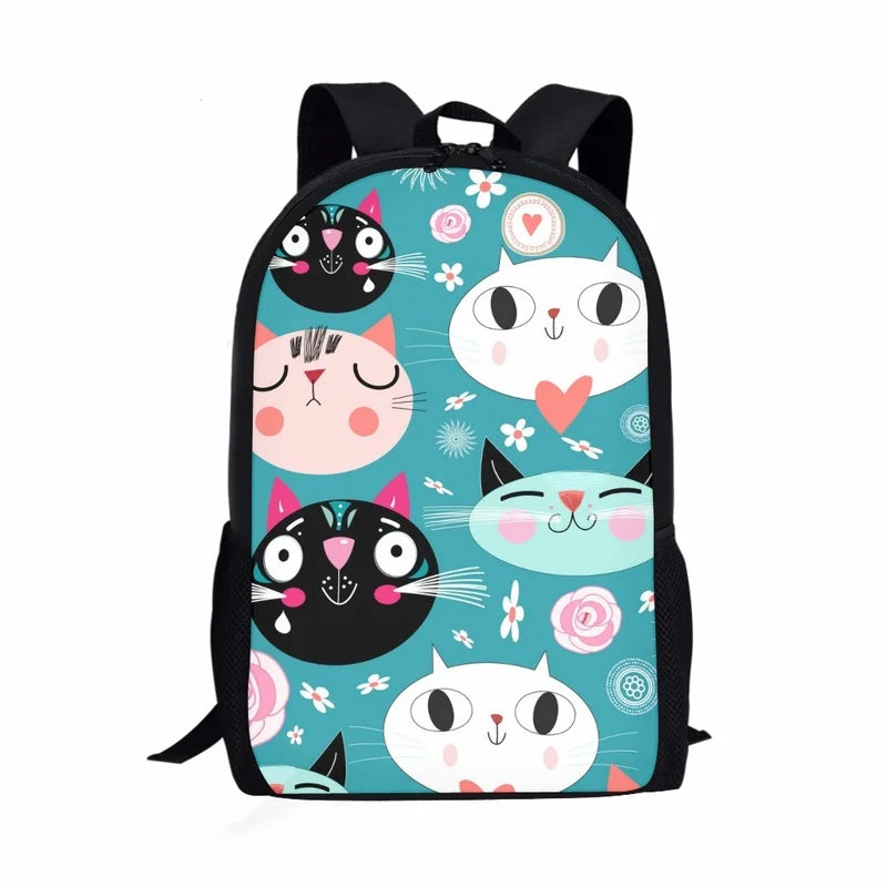Funny Puppy Dog Cat School Backpacks Personalized Kids Daypack Rucksack