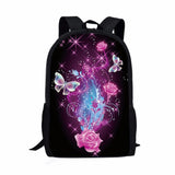 Funny Rose Print Children School Bags for Girls Back Pack Kids Backpack