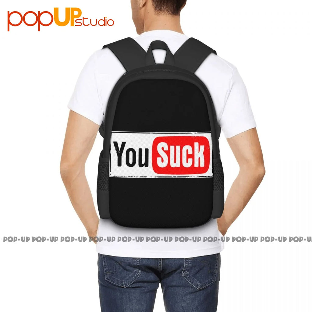 Funny You Suck YouTube Parody Backpack Large Capacity Schoolbag