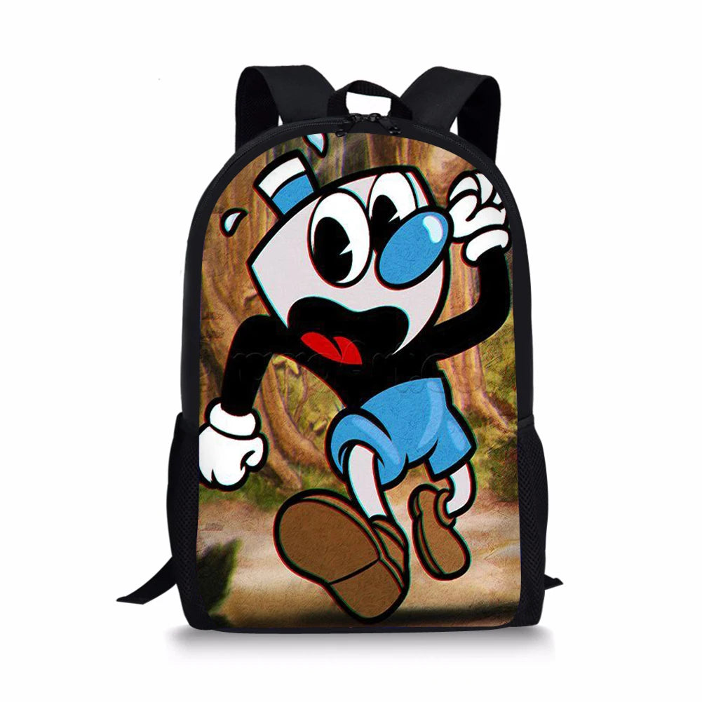 Funny Teacup Cartoon Teen Schoolbag Large Capacity