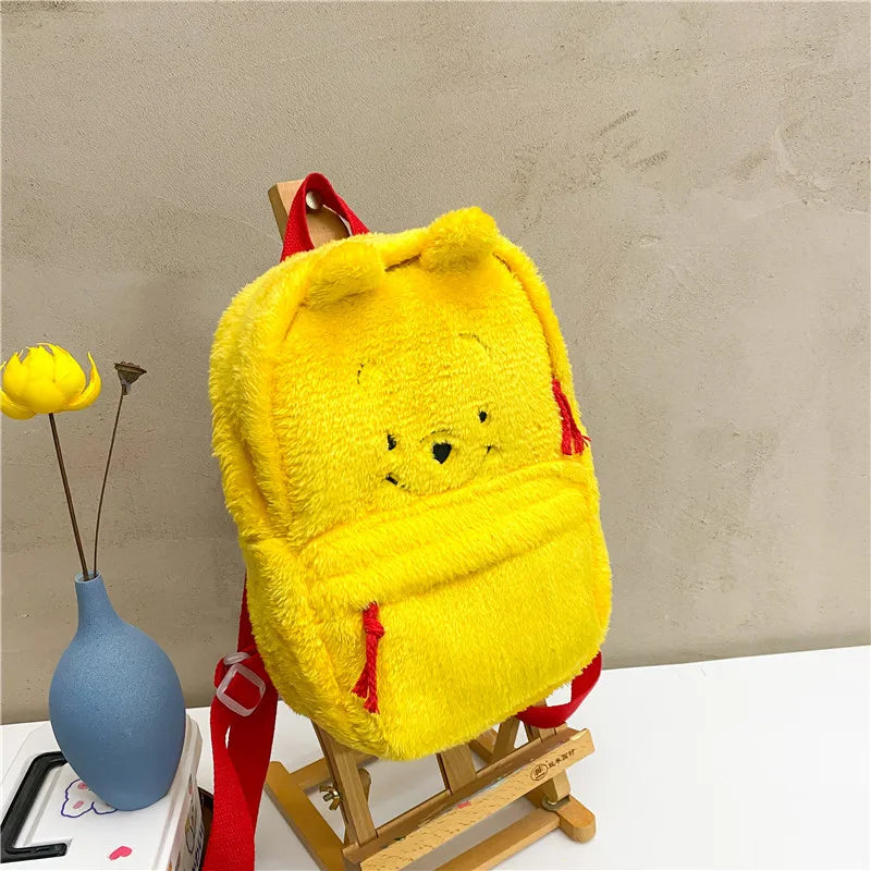 Furry Comfy Backpack Large Capacity Cartoon Parent Child Travel Rucksack