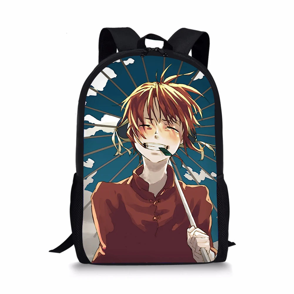 GINTAMA Element Printing Pattern School Backpacks for Teenager