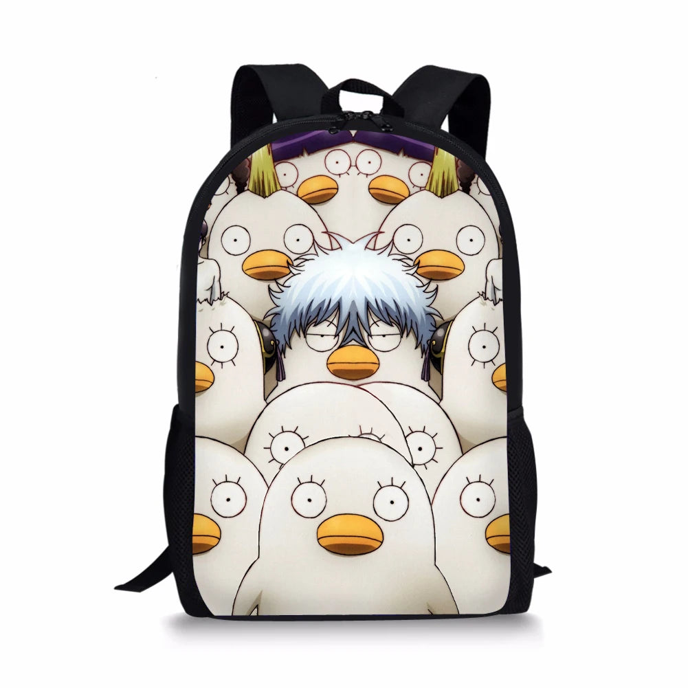 GINTAMA Element Printing Pattern School Backpacks for Teenager
