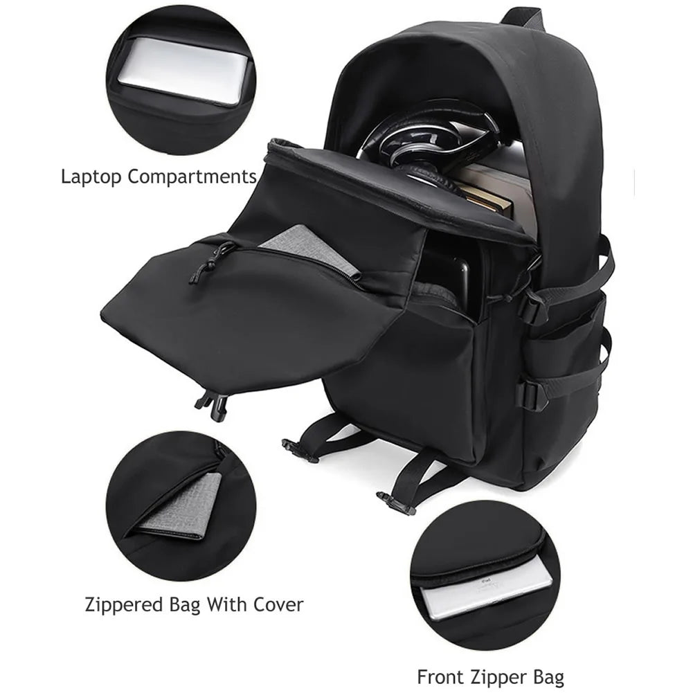 Vitality Waterproof Laptop Backpack - Large Capacity Travel Bag