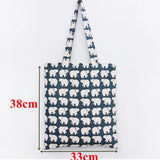 Cartoon Polar Bear Women Handbags Lady's Bag Single Shoulder Canvas Bag