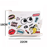 Cartoon Printed PU Leather Handbag for Women