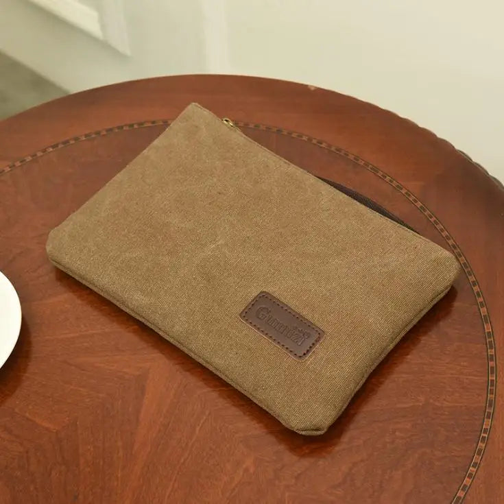 Canvas Men clutch bag Business Wallet Casual Purse Small Travel bags