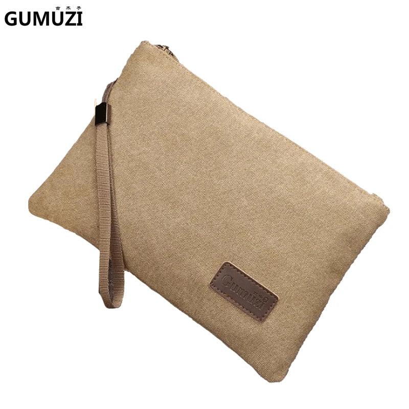 Canvas Men clutch bag Business Wallet Casual Purse Small Travel bags