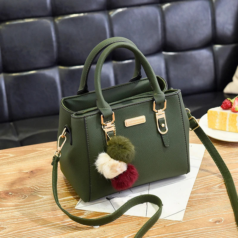 High Women Beading Pendant Handbag Embossed Shoulder Bag