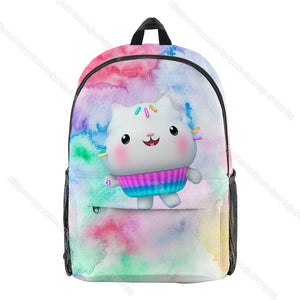 Gabby Dollhouse Cats Backpack Waterproof Kids Boys Girls Teens Mochila