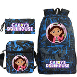 Gabby Dollhouse Knapsack 3pcs/set Bookbag Girls Boys School Backpack