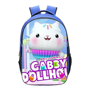 Gabby Dollhouse Cat Backpack for Primary Children - 16-Inch School Bag