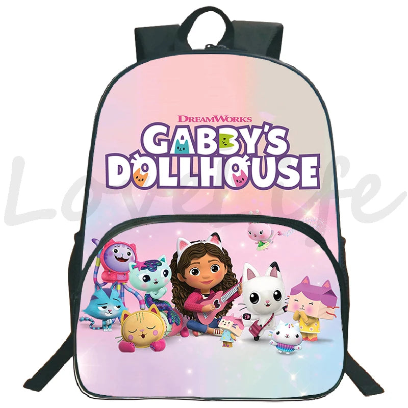 Gabby's Dollhouse Backpacks Cat Mochila for Kids