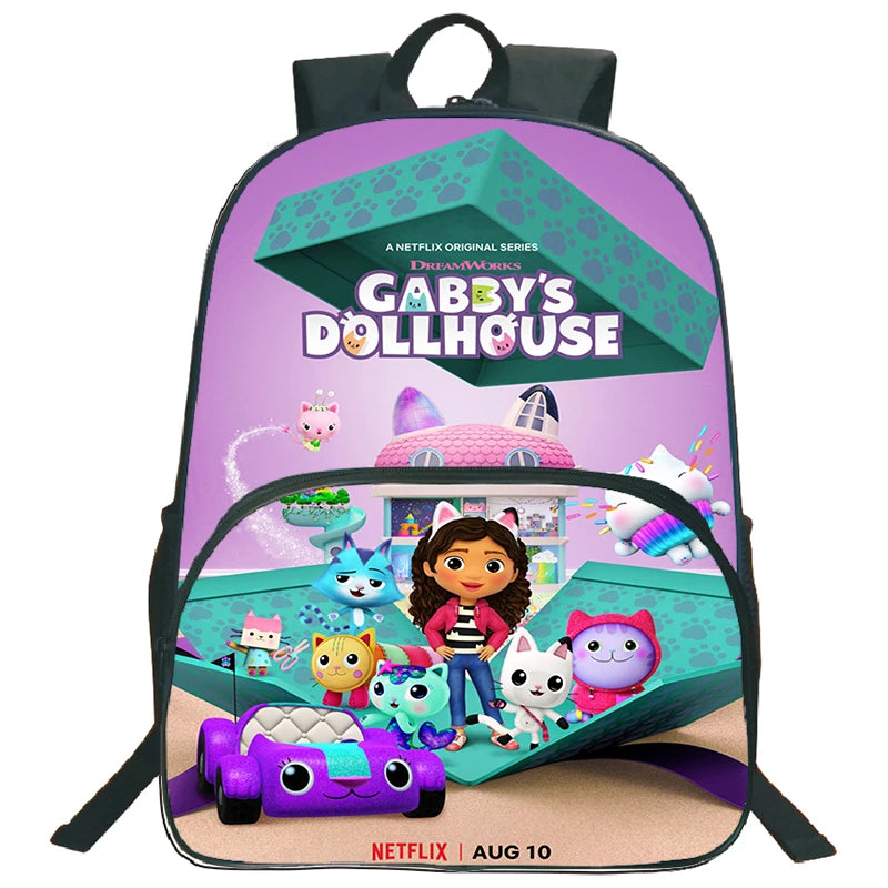 Gabby's Dollhouse Backpacks Cat Mochila for Kids