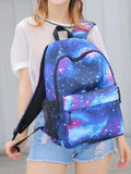 Galaxy Backpack School College Laptop USB Charging Port for Teenagers Boys Girls