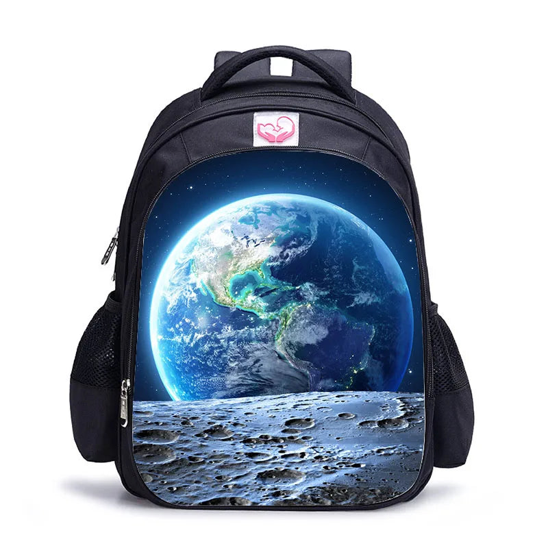 Galaxy Space Printed School Bags Plants Backpack for Girls and Boys