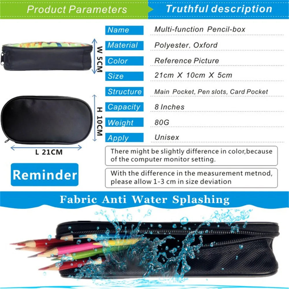 Little Nightmares 2 Pencil Case Kids Cartoon 3D Printed Student Pen Bag