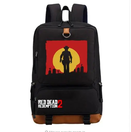 RDR2 USB School Backpack Cosplay Unisex