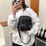 Geestock Nylon Women Shoulder Bag Casual Crossbody Bags With Mini Round Purse