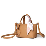 Vintage Small Handbags Cowhide Leather Ribbon Smiling Face Girls Shoulderbag