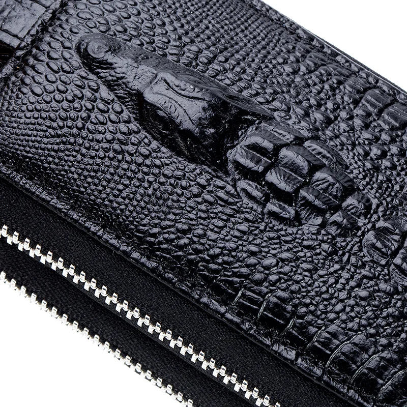 Leather Car Key Case with Key Holder & Zipper Bag