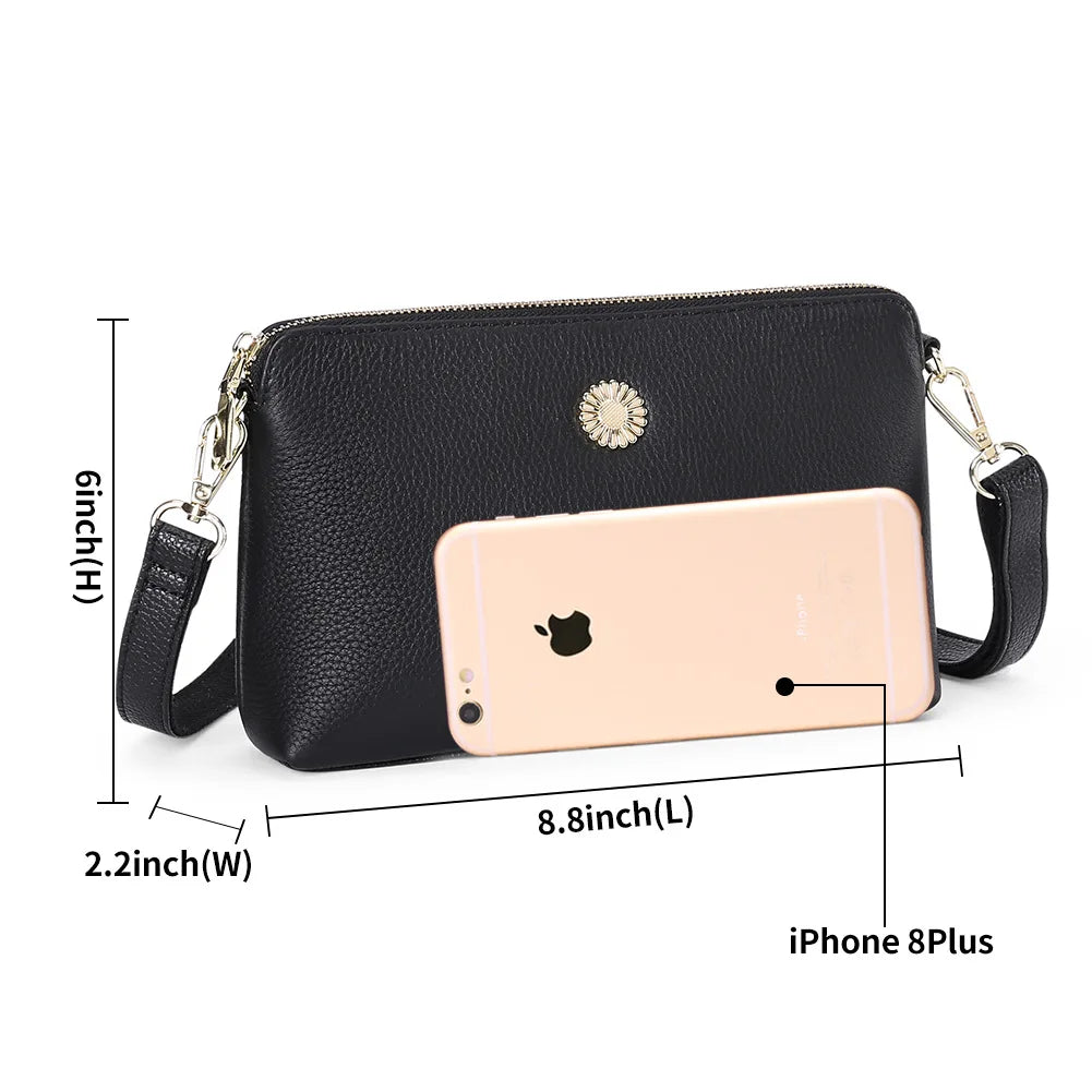 Leather Bag Women's Handbags Clutch Phone Bags Shoulder Bag Crossbody