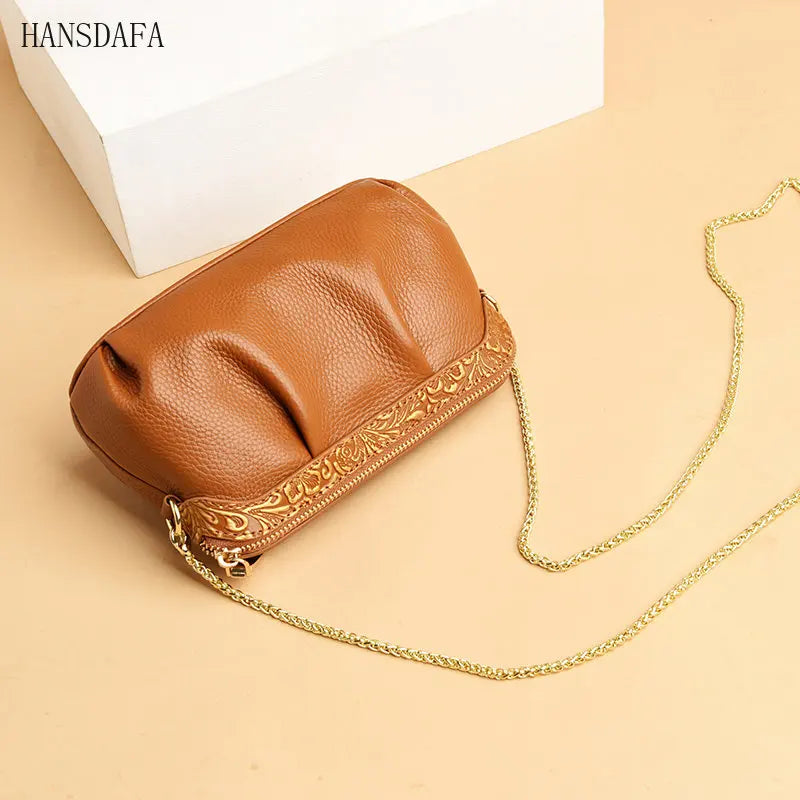 Casual Cow Leather Cross Body Bag Women Handbag