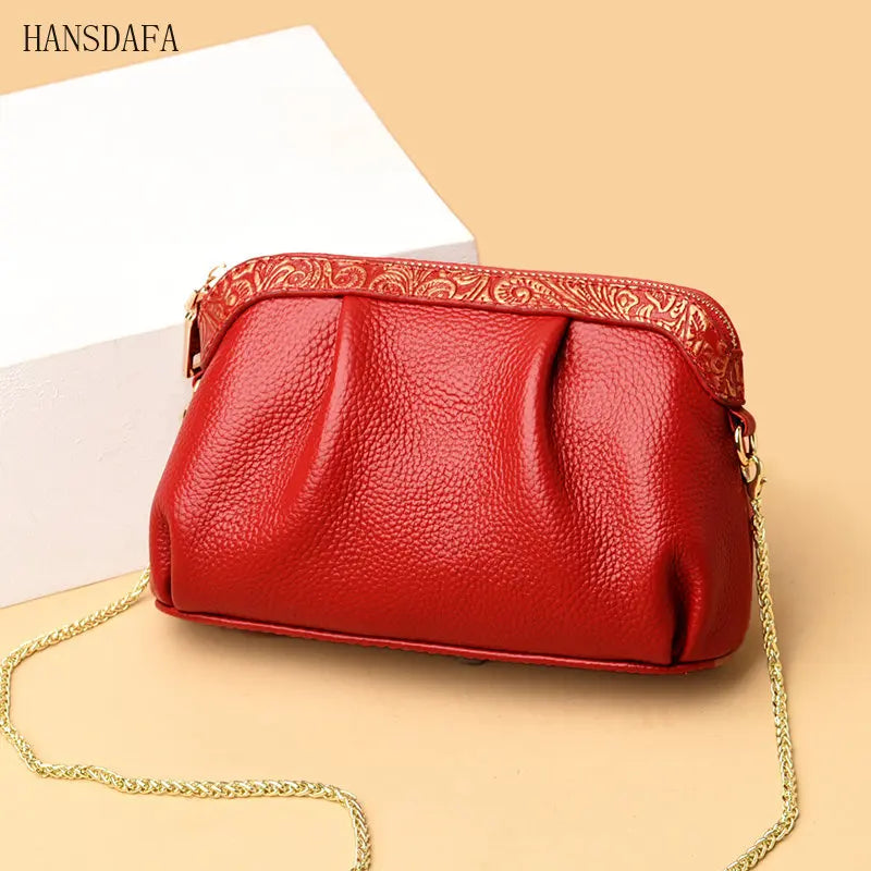 Casual Cow Leather Cross Body Bag Women Handbag