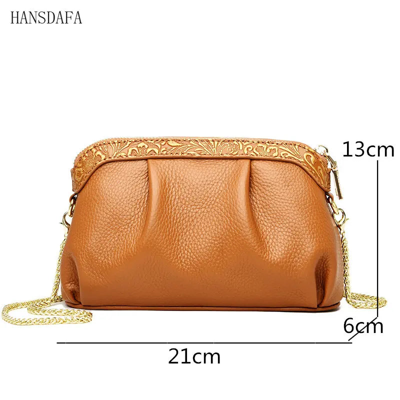 Casual Cow Leather Cross Body Bag Women Handbag