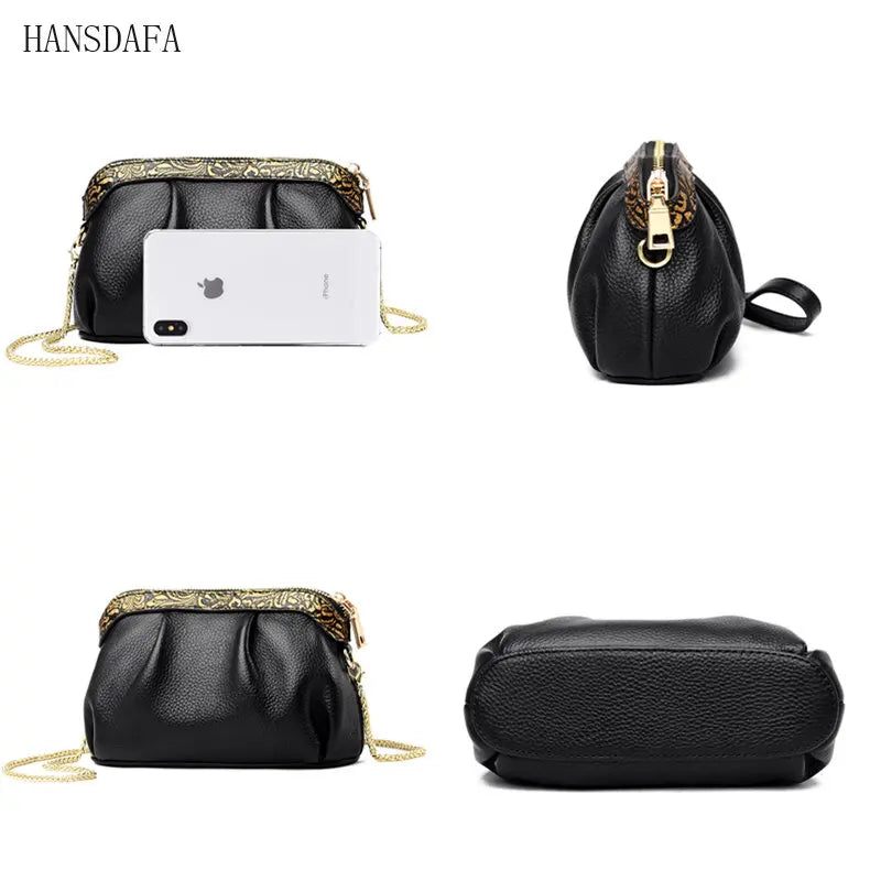 Casual Cow Leather Cross Body Bag Women Handbag