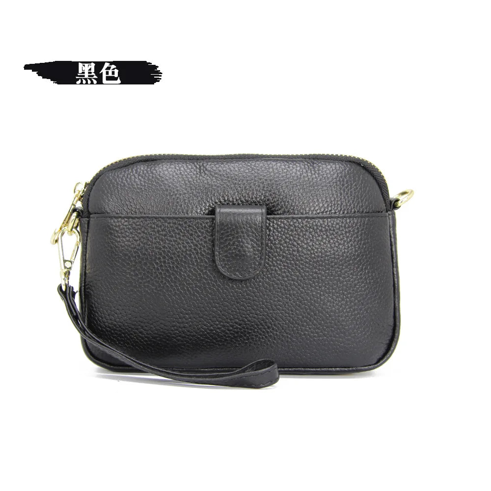 Casual Leather Cross Body Bag for Women Solid Shoulder Messenger Clutch