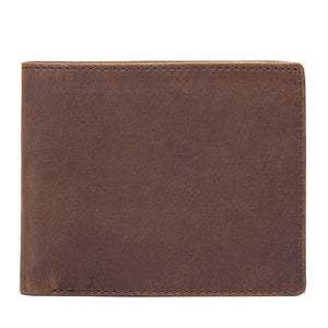 Solid Leather Men's Wallet Large Capacity Short Money Bag