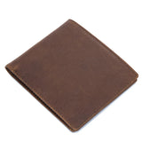 Solid Leather Men's Wallet Large Capacity Short Money Bag