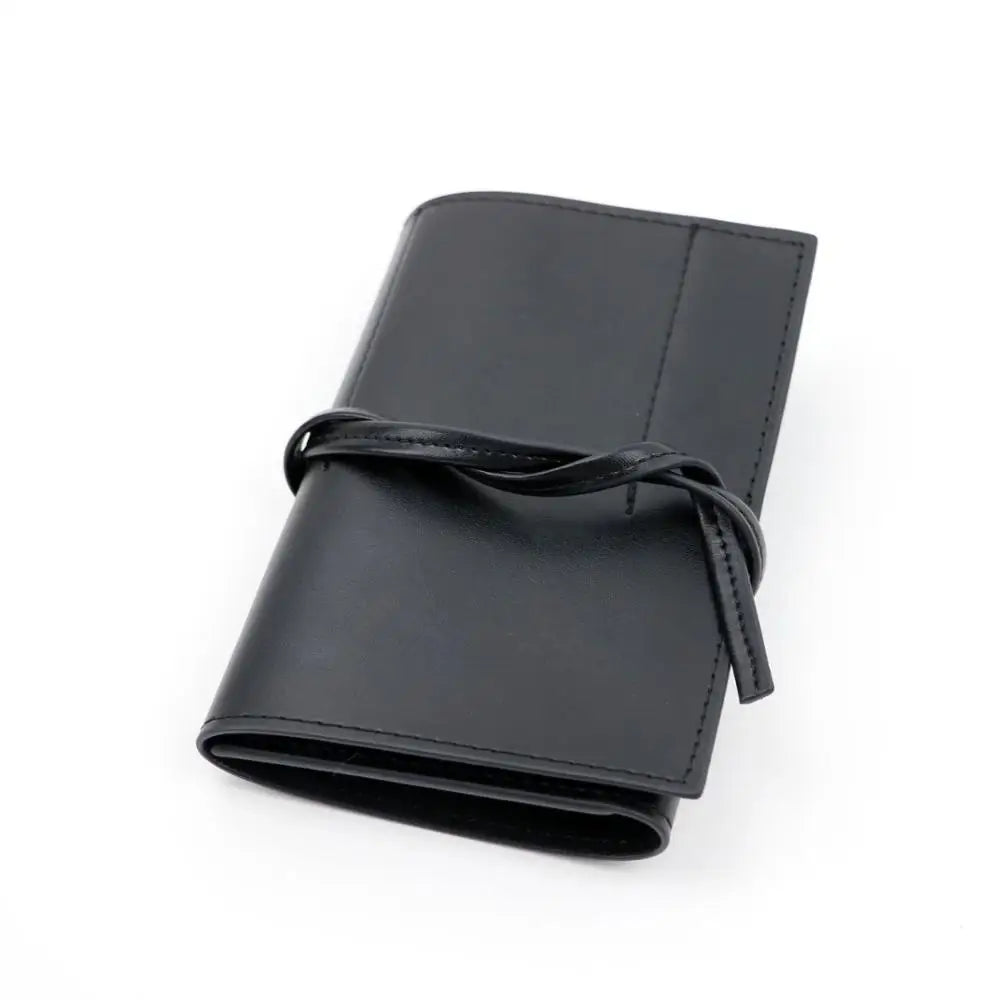 Leather Organizer Bag Travel Cable Storage Roll