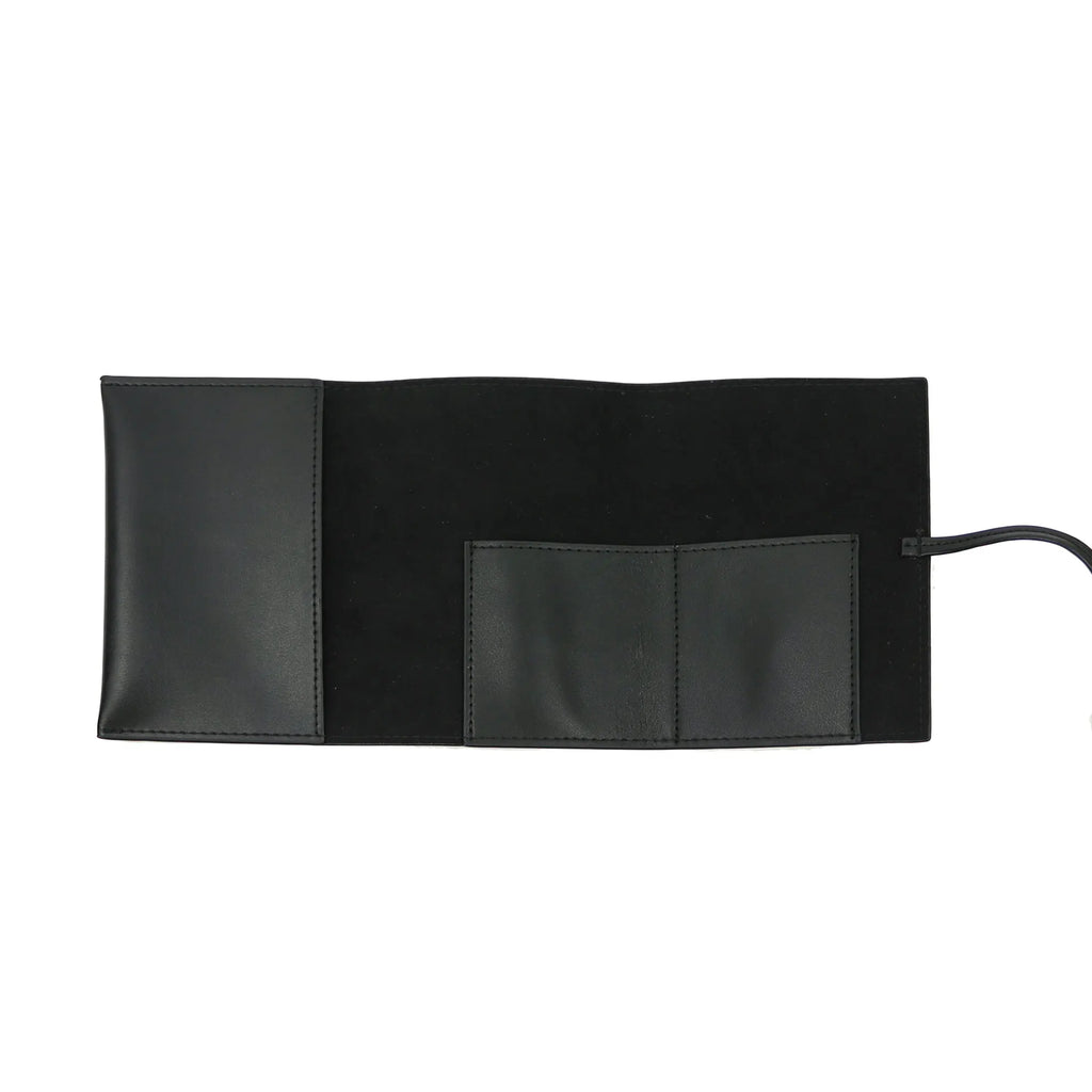 Leather Organizer Bag Travel Cable Storage Roll