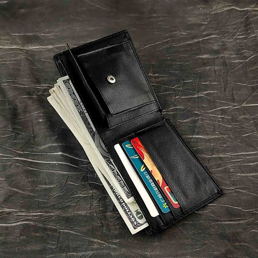 Slim Bifold Wallet w/ Gunmetal Chain
