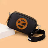 Leather Tote Bag High Cowhide Ladies Handbags Double Zipper Women