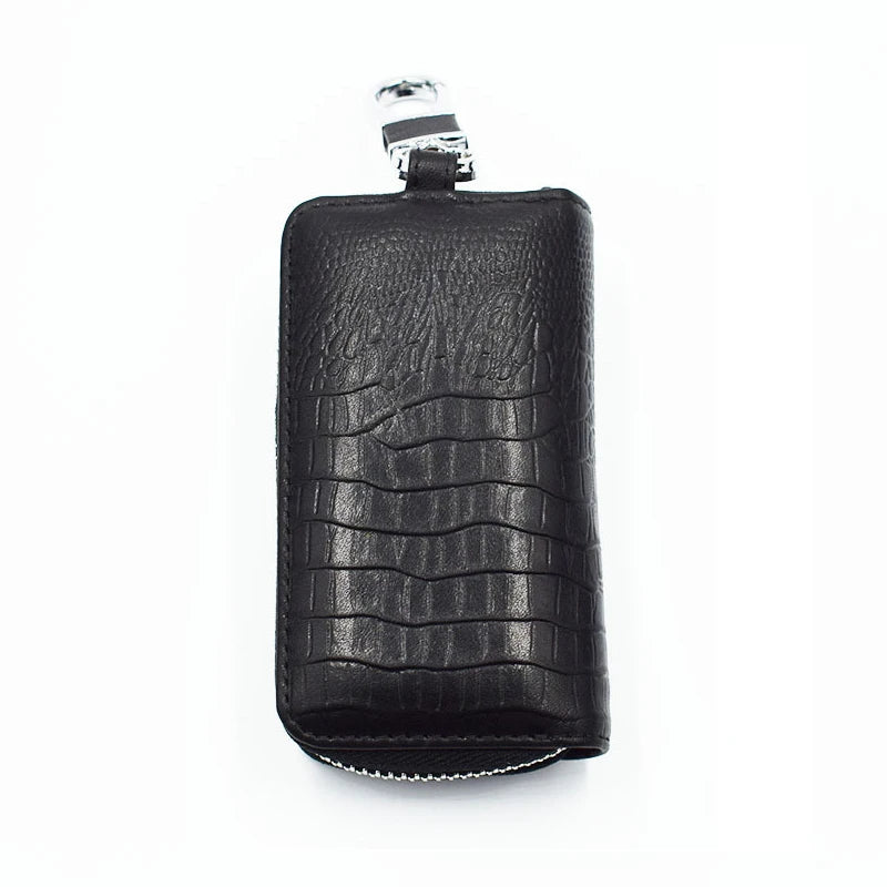 Unisex Crocodile Pattern Key Wallets Organizer Bag Men Multifunction