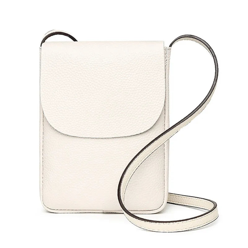 Leather Women's Casual Phone Bag Ladies Messenger Bag Small Shoulder Bag