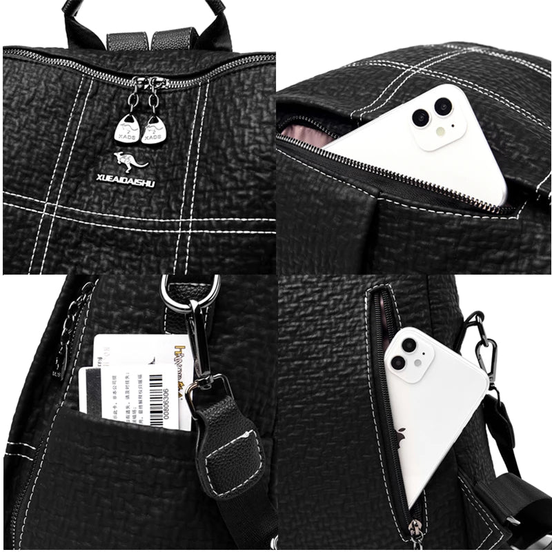 Stylish Anti-Theft Backpack for Women Large Capacity Travel Bag