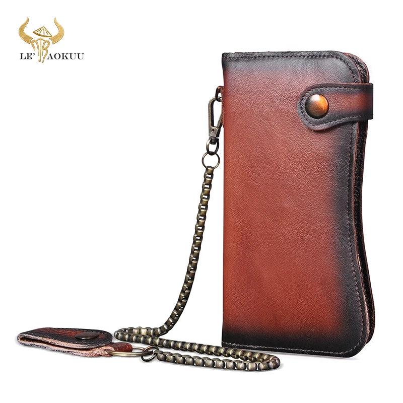 Famous Dargon Emboss Checkbook Iron Chain Organizer Wallet