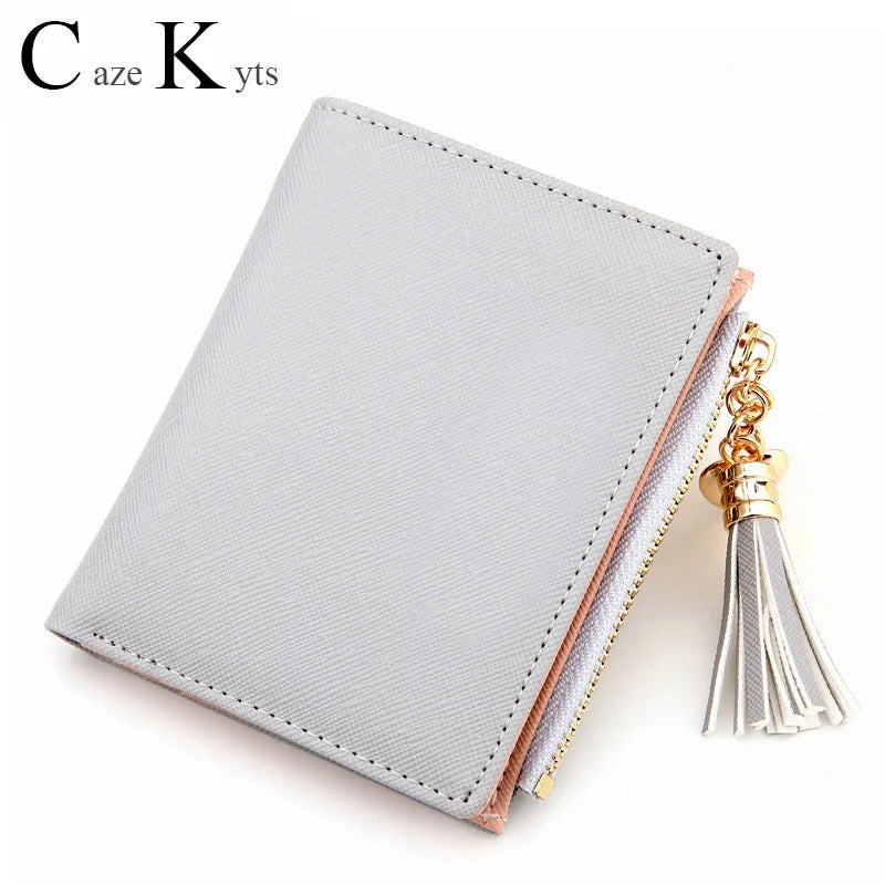 Leather Ladies Short Small Wallets Multi-card Position